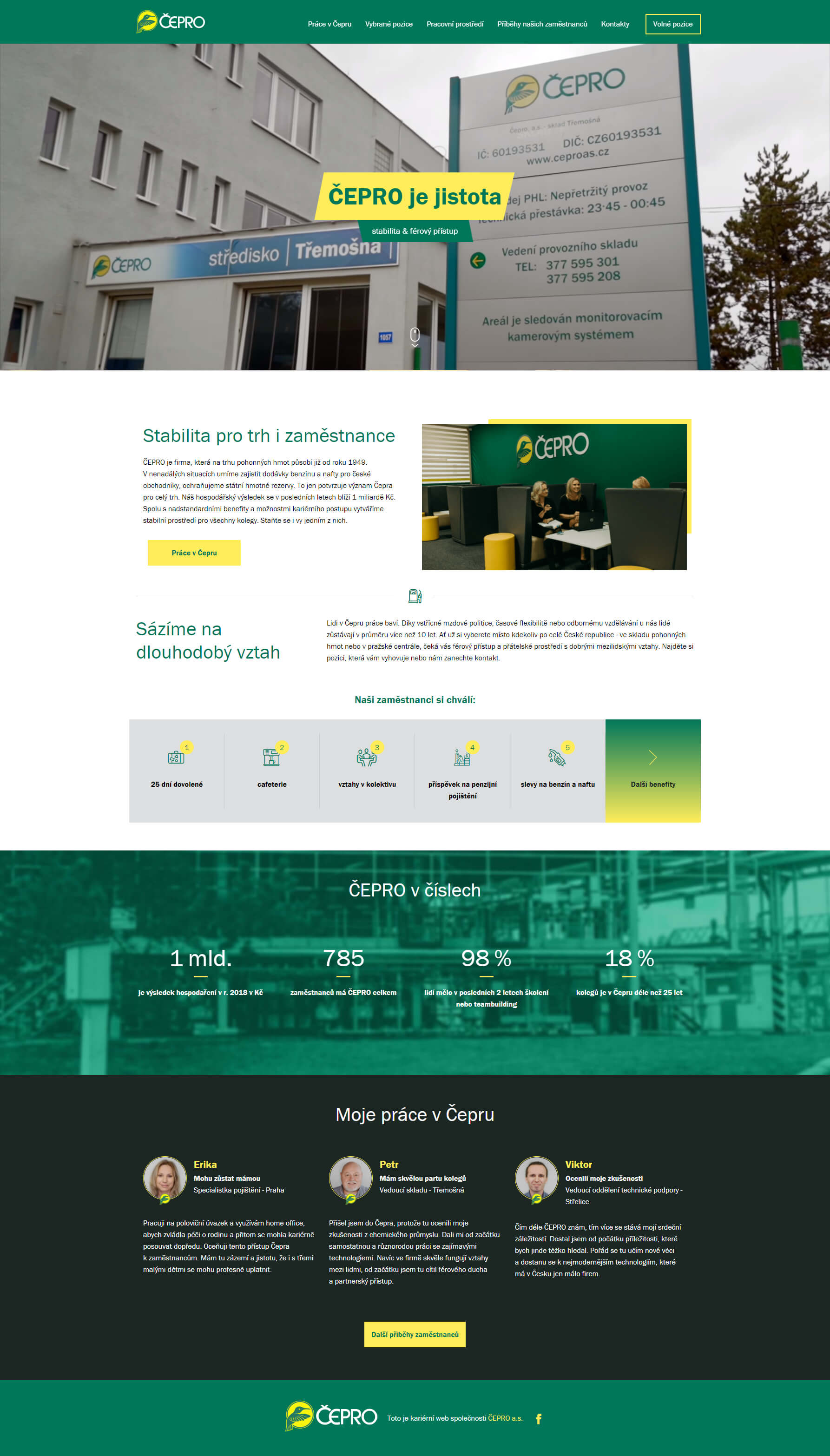 Hlavní stránka webu https://kariera.ceproas.cz/