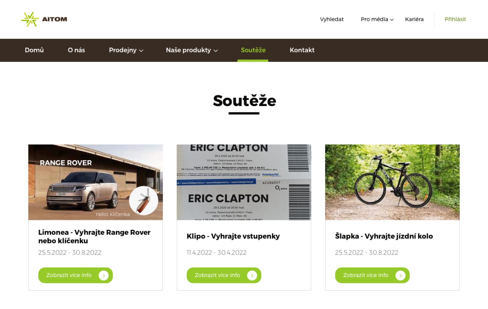 Ukázka ze soutěžního portálu